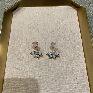 Stella and Dot earrings with crystal pink 2 in 1